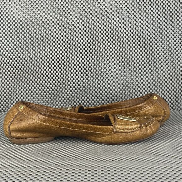 Tory Burch Kendrick Driver Loafers Moccasins Womens 6 M Brown Leather Casual - Picture 2 of 12